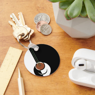 Chaveiro Vintage Art Deco, Copo de Café com Vapor
