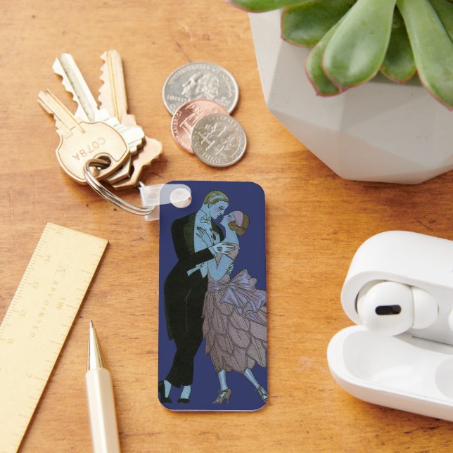 Chaveiro Vintage Art Deco Newlyweds, Love Wedding Dance (Mesa)