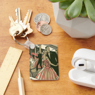 Chaveiro Vintage Art Deco Wedding, Newlyweds First Dance