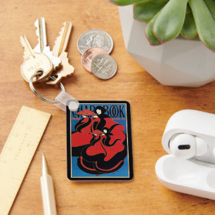 Chaveiro Vintage Art Nouveau Chap Book Ação de Graças