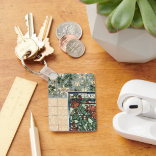 Chaveiro Vintage Art Nouveau, Flores Columbinas de Aquiles