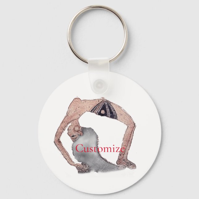 Chaveiro Vintage Backbend Yoga Pose Thunder_Cove (Frente)