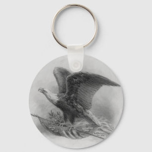 Chaveiro vintage bald eagle keychain