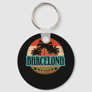 Chaveiro Vintage Barcelona Espanha Souvenir Sunset