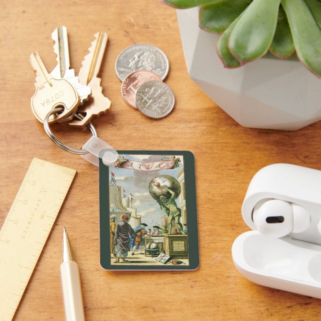 Chaveiro Vintage Barroco Era Atlas Frontispece Mundo (Mesa)