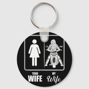 Chaveiro Vintage Biker Wife Namorados - Uni Adultos, Preto,