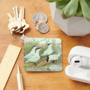 Chaveiro Vintage Birds, Shorebird em um pântano por Fuerte