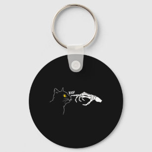 Chaveiro Vintage Black Cat Skeleton Boop Halloween Cos