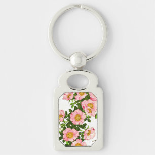 Chaveiro Vintage - Blossomas de Cereja Japoneses, Rosa e Do