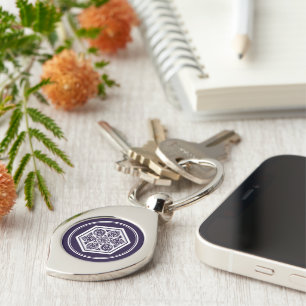 Chaveiro Vintage Blue Turco - Gráfico Geométrico