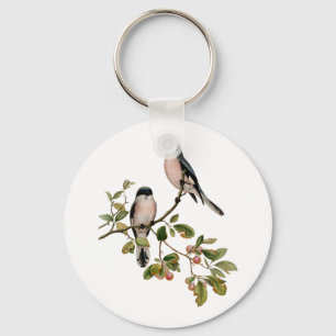 Chaveiro Vintage Bonito Birds em uma ramificação