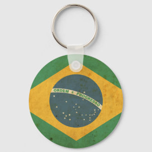 Chaveiro Vintage Brazil Flag