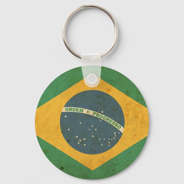 Chaveiro Vintage Brazil Flag (Frente)
