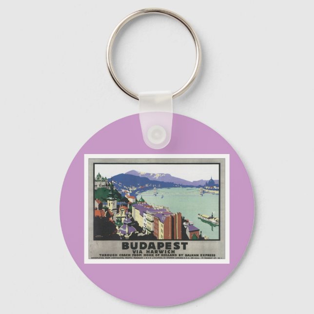 Chaveiro Vintage Budapest Hungria (Frente)