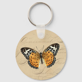 Chaveiro Vintage Butterfly "Painted Lady" Calliografia