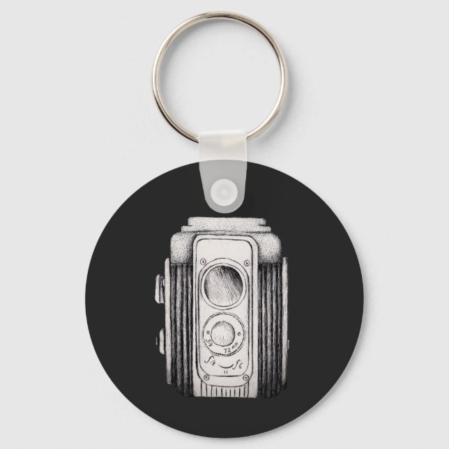 Chaveiro Vintage Camera Black Without wording (Frente)