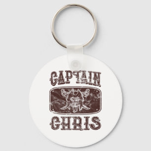 Chaveiro Vintage Capitão Chris Personalizado Ponto Pirata