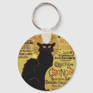 Chaveiro Vintage Chat Noir, Vente Hôtel Drouot Steinlen