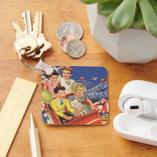 Chaveiro Vintage Children Balões Cachorro Cachorro Porta co