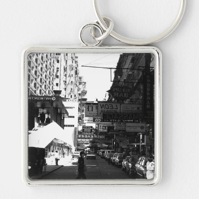 Chaveiro Vintage China - Ruas de Hong Kong (Frente)