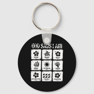 Chaveiro Vintage Christian Deus Diz Que Sou Flor Beach Hawa