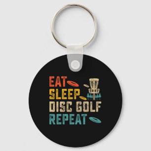 Chaveiro Vintage Comer Dormir Disc Golf Repetir Jogador Gol
