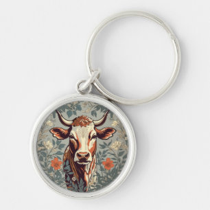 Chaveiro Vintage Cow William Morris Inspirou Floral