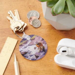 Chaveiro Vintage Cowboy, Panning Dourado, Wyoming by Leigh