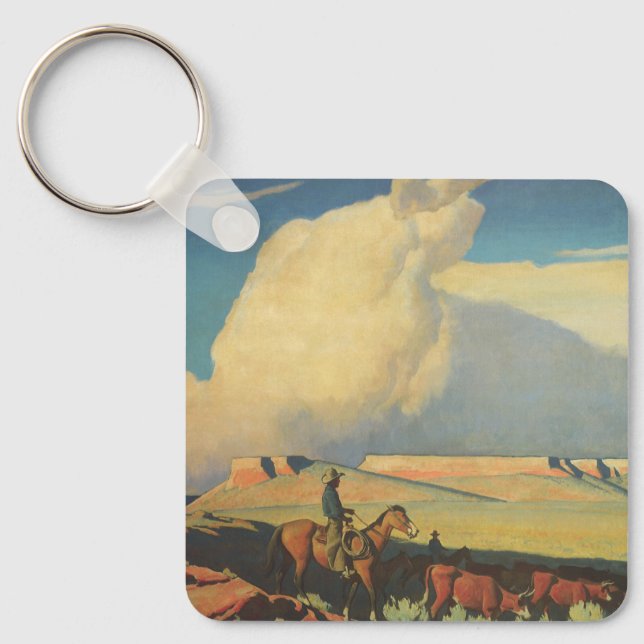 Chaveiro Vintage Cowboys, Open Range de Maynard Dixon (Frente)
