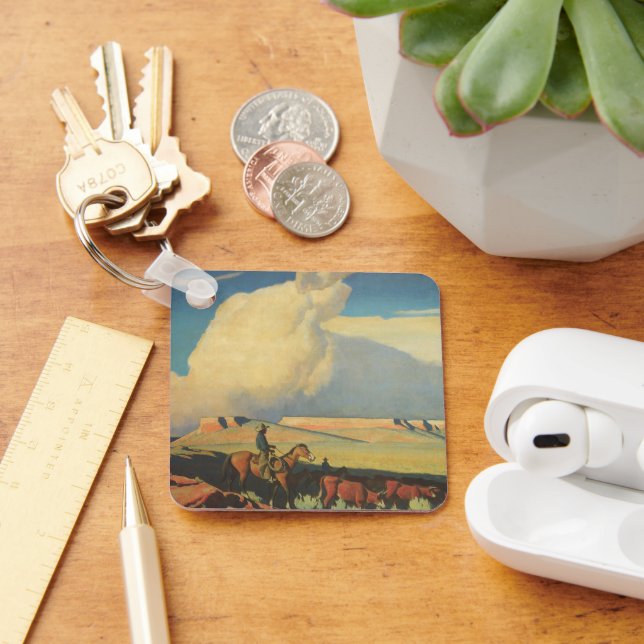 Chaveiro Vintage Cowboys, Open Range de Maynard Dixon (Mesa)