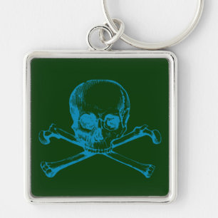 Chaveiro Vintage - Crânio e Crossbones