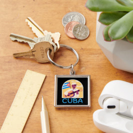 Chaveiro Vintage Cuban Music Flag