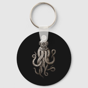 Chaveiro Vintage Deep Sea Divers Cthulhu Octopus