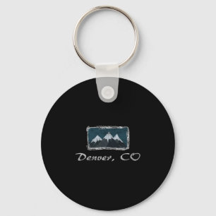 Chaveiro Vintage Denver Colorado Winter Skiting Divertido