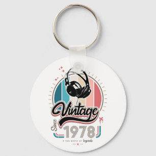 Chaveiro Vintage desde fones de ouvido de 1978