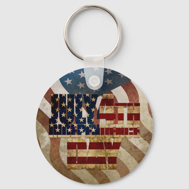 Chaveiro Vintage, dia 4 de julho, Dia da Independência Desi (Frente)