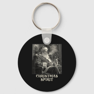Chaveiro Vintage Divertido Fumante Papai Noel Natal Srit