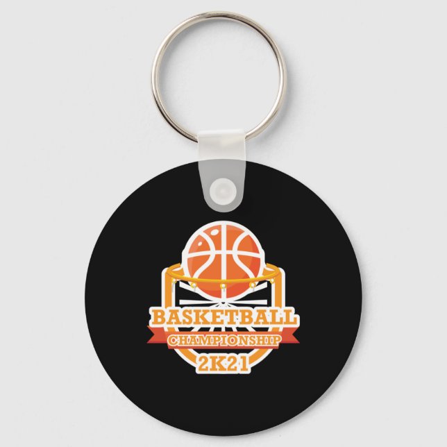 Chaveiro Vintage do Campeonato de Basquete (Frente)