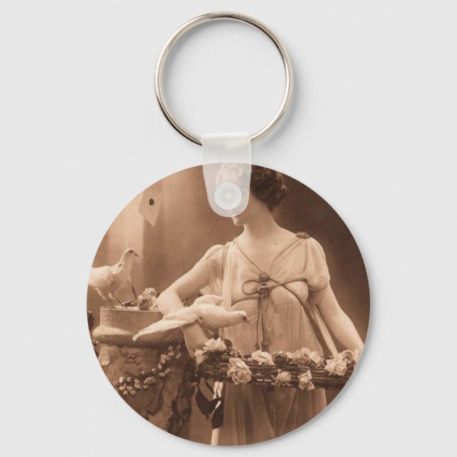 Chaveiro Vintage Dove Lady (Frente)