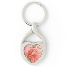 Vintage Elegante Miniatura Flor Coração