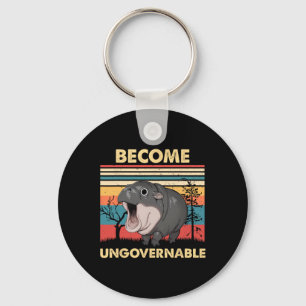 Chaveiro Vintage Engraçado Torna-Se Ungovernável Moo Deng B