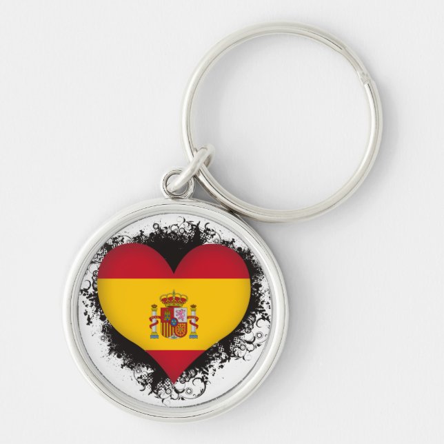 Chaveiro Vintage eu amo a espanha (Frente)