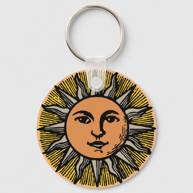 Chaveiro Vintage face solar com sorriso (Frente)