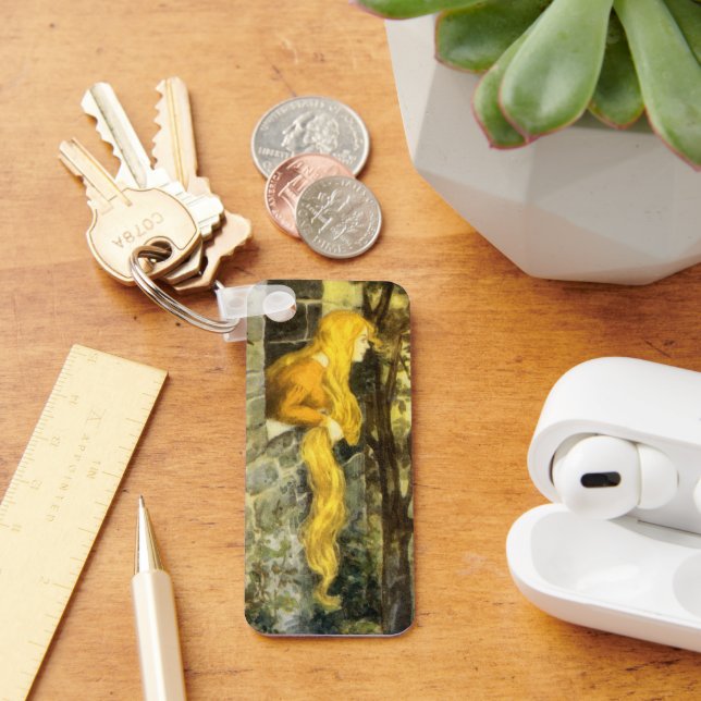 Chaveiro Vintage Fairy Tale, Rapunzel com Cabelo Longo (Mesa)