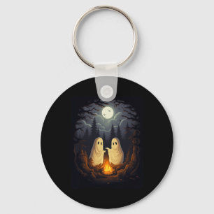 Chaveiro Vintage Fantasma Acampamento Fogueira Gótico Hallo