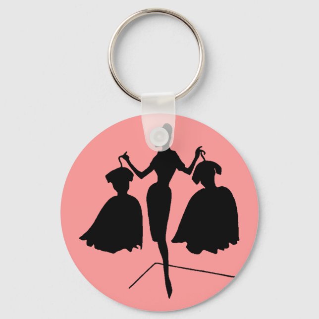 Chaveiro Vintage Fashiion Silhouette (Frente)