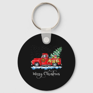Chaveiro Vintage Felry Christmas Red Truck Old Fashiked Ch