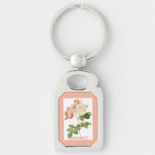 Chaveiro Vintage Flores - chave de monograma personalizada