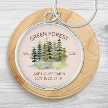 Vintage Foggy Green Forest Watercolor Cablagem