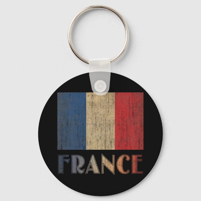 Chaveiro Vintage France Flag (Frente)
